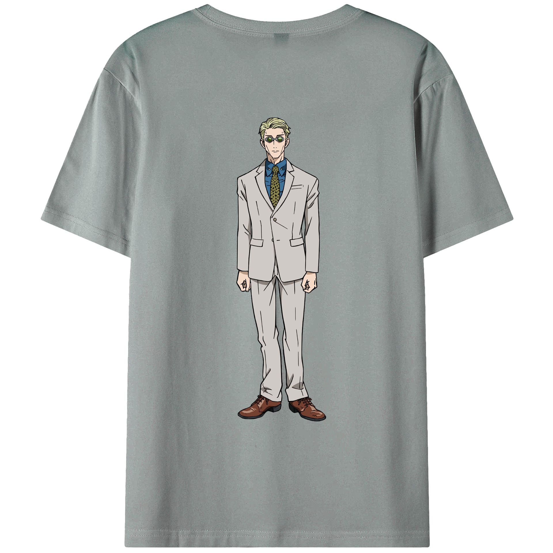 （画像用） 呪術廻戦 Jujutsu Kaisen 綿100％ メンズ半袖Tシャツ（バックプリント） 通気性